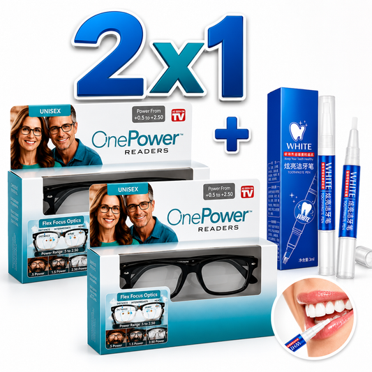 LENTES ONE POWER 2x1 + Blanqueador Dental