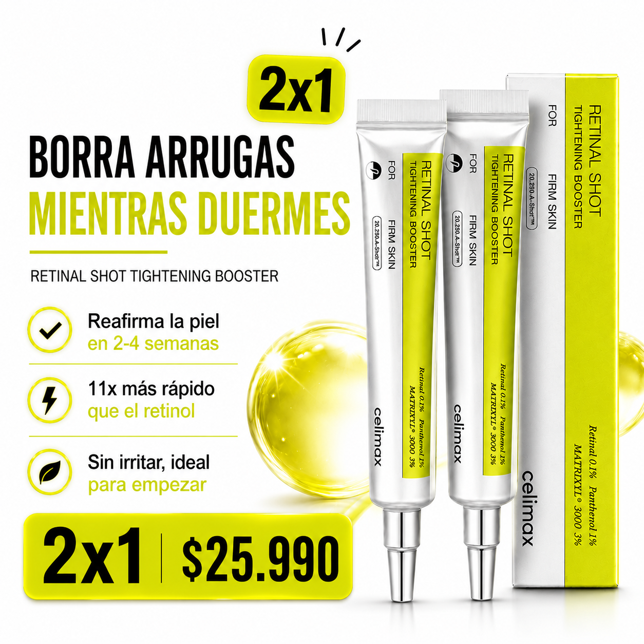 Celimax™ 2x1 - Crema Facial Antiarrugas